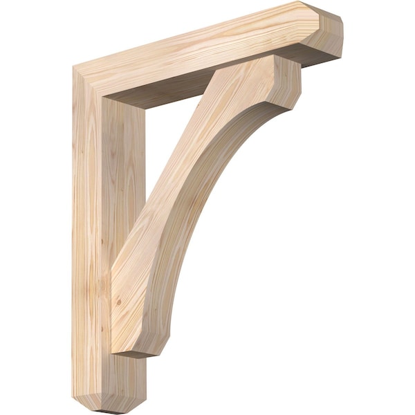 Ekena Millwork Legacy Craftsman Smooth Bracket w/ Offset Brace, Douglas Fir, 5 1/2"W x 26"D x 30"H BKT0604X26X30LEC04SDF - main